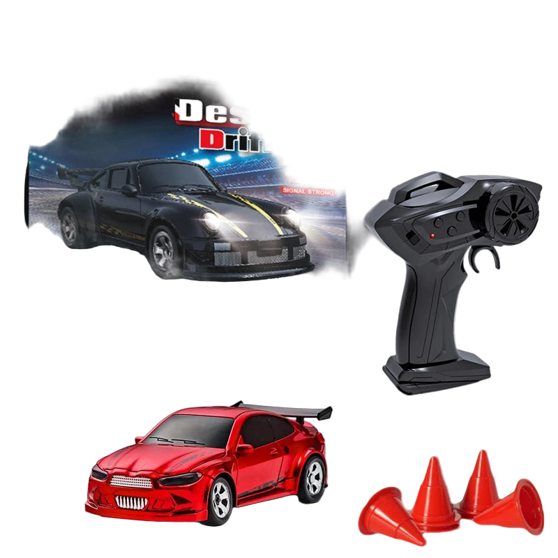 Mini Voiture RC Drift 1/64–1/43 4WD LED Haute Vitess