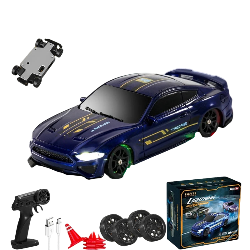 Mini Voiture RC Drift 1/64–1/43 4WD LED Haute Vitess