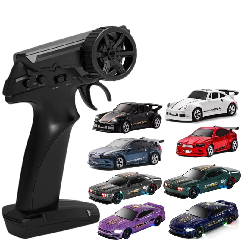 Mini Voiture RC Drift 1/64–1/43 4WD LED Haute Vitess